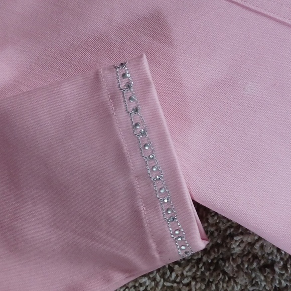 Quacker Factory Pink Jacket ✨️Bling✨️ Size Large NWOT - Picture 6 of 9